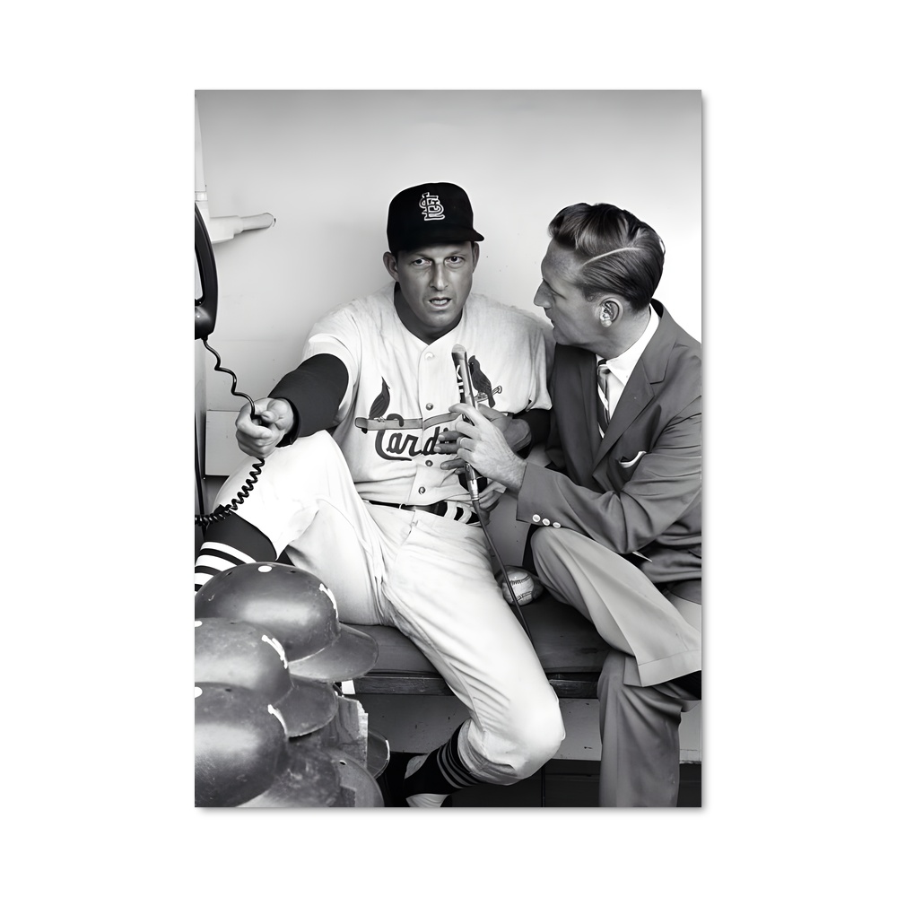 Poster Complices en Blanc et Noir – affiche Baseball